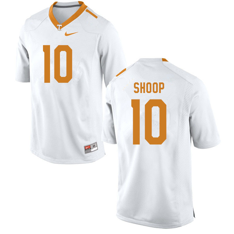 Men #10 Jay Shoop Tennessee Volunteers College Football Jerseys Sale-White